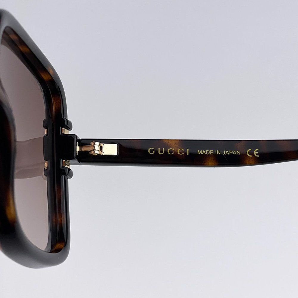 Gucci GG1066S 002 Sunglasses Havana Brown Gradient Butterfly Women - Picture 7 of 10
